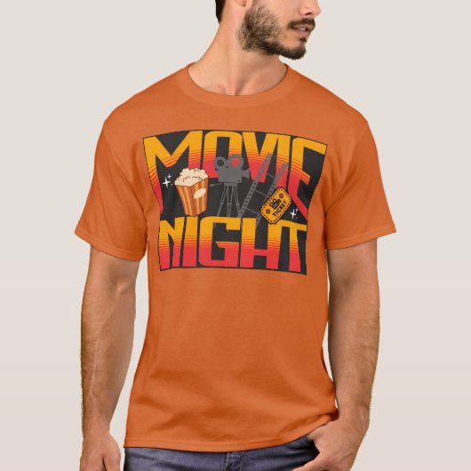 レトロ映画の夜 ヴィンテージシネマ体験 Tシャツ (正面)
