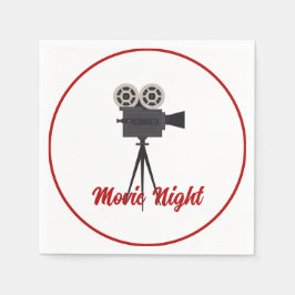 レトロ映画カメラカスタム紙 スタンダードカクテルナプキン