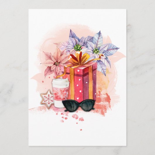 レトロ映画クリスマスブライダルシャワーアドバイス アドバイスカード (裏面)