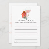 レトロ映画クリスマスブライダルシャワーアドバイス アドバイスカード (正面/裏面)