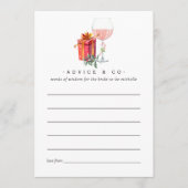 レトロ映画クリスマスブライダルシャワーアドバイス アドバイスカード (正面)