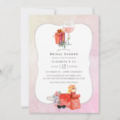 レトロ映画クリスマスブライダルシャワー 招待状 (正面)