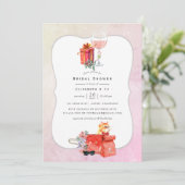 レトロ映画クリスマスブライダルシャワー 招待状 (スタンド正面)