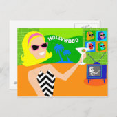 レトロ映画スターはがき ポストカード (正面/裏面)