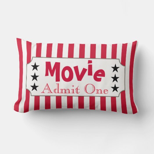 レトロ映画チケット ホームシアター 枕 ギフト (正面)