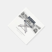 レトロ映画ナイト大人誕生日カスタム写真 スタンダードカクテルナプキン (角)