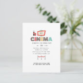 レトロ映画ナイト誕生日パーティー ポストカード (スタンド正面)