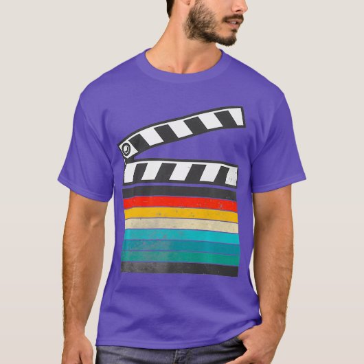 レトロ映画製作者映画撮影ビデオグラファー Tシャツ (正面)