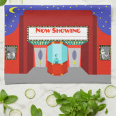 レトロ映画館キッチンタオル キッチンタオル (折り畳み)