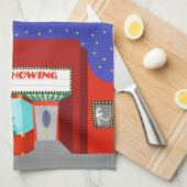 レトロ映画館キッチンタオル キッチンタオル (四つ折り)