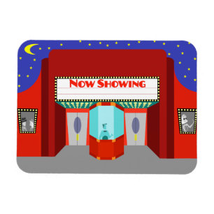 レトロ映画館フレキシブルマグネット マグネット