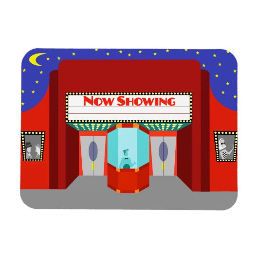 レトロ映画館フレキシブルマグネット マグネット (横)
