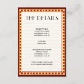 レトロ映画館マーキーサイン結婚の詳細 エンクロージャーカード (正面)