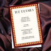 レトロ映画館マーキーサイン結婚の詳細 エンクロージャーカード