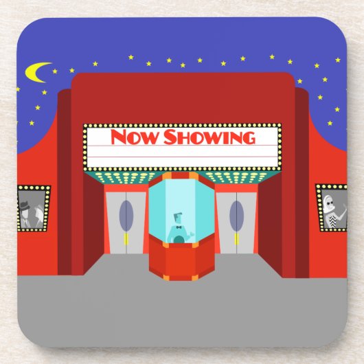 レトロ映画館懸命プラスティックコースター コースター (正面)