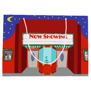 レトロ映画館抱き枕 ラージペーパーバッグ