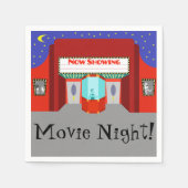 レトロ映画館紙ナプキンス スタンダードカクテルナプキン (正面)