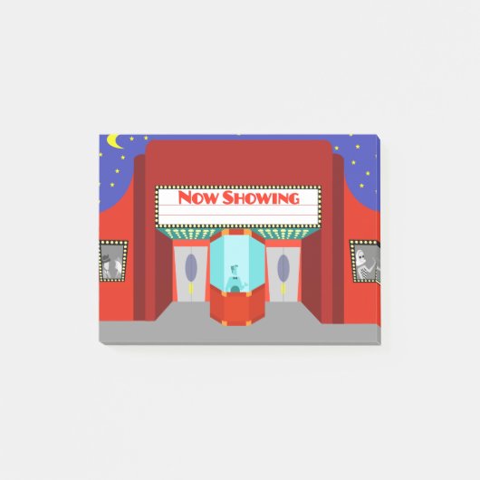 レトロ映画館POST-Itノート ポストイット (正面)