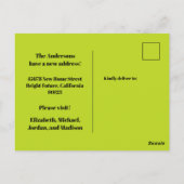 レトロ春フローラの新しいアドレス ポストカード (裏面)