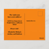 レトロ春フローラ新しいアドレス/引っ越しました ポストカード (裏面)