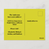 レトロ春フローラ新しいアドレス/引っ越しました ポストカード (裏面)