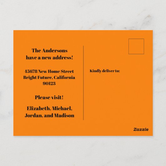 レトロ春フローラ新しいアドレス/引っ越しました ポストカード (裏面)