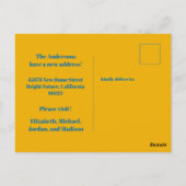 レトロ春フローラ新しいアドレス/引っ越しました ポストカード (裏面)