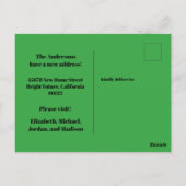 レトロ春フローラ新しいアドレス/引っ越しました ポストカード (裏面)