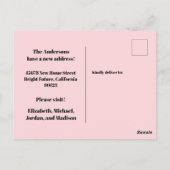 レトロ春フローラ新しいアドレス/引っ越しました ポストカード (裏面)