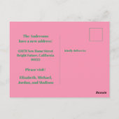 レトロ春フローラ新しいアドレス/引っ越しました ポストカード (裏面)