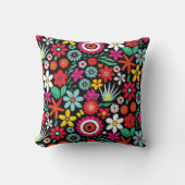 レトロ春ヤナギ模様 クッション (正面)