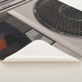 レトロ時代遅れのポータブルステレオラジオカセットreco シェルパブランケット (3/4)