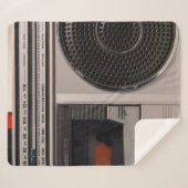 レトロ時代遅れのポータブルステレオラジオカセットreco シェルパブランケット (正面(横))