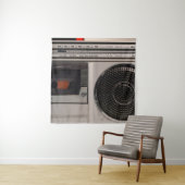 レトロ時代遅れのポータブルステレオラジオカセットreco タペストリー (インサイチュ)