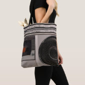 レトロ時代遅れのポータブルステレオラジオカセットreco トートバッグ (クローズアップ)