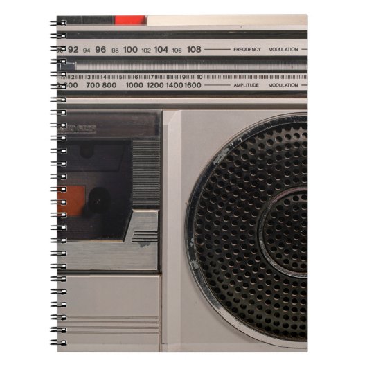 レトロ時代遅れのポータブルステレオラジオカセットreco ノートブック (正面)