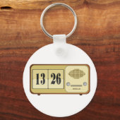 レトロ時計無線 キーホルダー (正面)