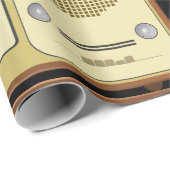 レトロ時計無線 ラッピングペーパー (ロールコーナー)