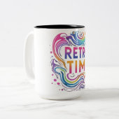 「レトロ時間」 ツートーンマグカップ (正面左)