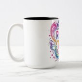 「レトロ時間」 ツートーンマグカップ (左)