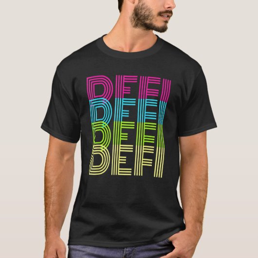 レトロ暗号資産DeFi非銀行対応Bitcoin NFT非代替性 Tシャツ (正面)