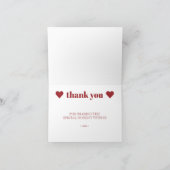 レトロ曲ストライプ曲アーチ結婚式の引き出物 サンキューカード (内部)