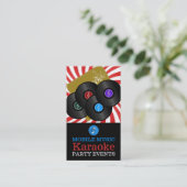 レトロ曲デザイン、カラオケイベント主催者 名刺 (スタンド正面)