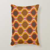 レトロ曲線のシームレスなパターン。70s 60sスタイル壁 アクセントクッション (正面(垂直))