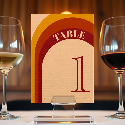 レトロ曲線アーストライプチ結婚ングのテーブル番号 テーブルナンバー