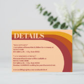 レトロ曲線アーストライプチ結婚詳細 エンクロージャーカード (スタンド正面)