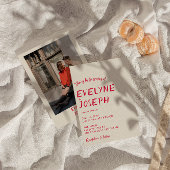 レトロ書手モダンユニーク手の 招待状