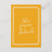 レトロ書手モダン結婚カラフル詳細 エンクロージャーカード (裏面)