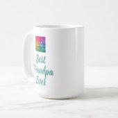 レトロ書道かわいいテンプレート最高のグランパエバー コーヒーマグカップ (正面左)