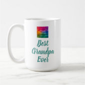 レトロ書道かわいいテンプレート最高のグランパエバー コーヒーマグカップ (左)